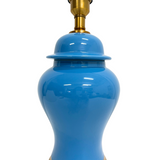 LAMP TEMPLE JAR CRACKLE BLUE H60CM