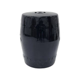DRUM STOOL PLAIN BLACK