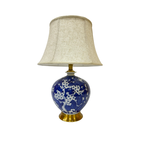LAMP BLUE & WHITE WINTER CHERRY BLOSSOM