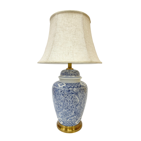LAMP BLUE & WHITE CHERRY BLOSSOM XIQUE