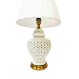 LAMP CUTWORK TEMPLE JAR WHITE