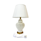 LAMP CUTWORK TEMPLE JAR WHITE