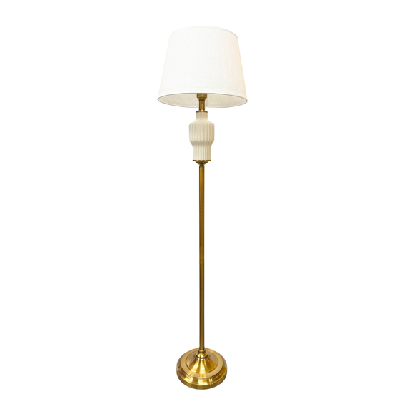 STANDING LAMP FLUTED WHITE