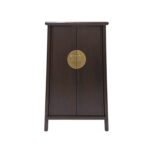 A SHAPE CABINET H95CM DARK WOOD MQZ-21
