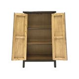 A SHAPE CABINET H95CM DARK WOOD MQZ-21