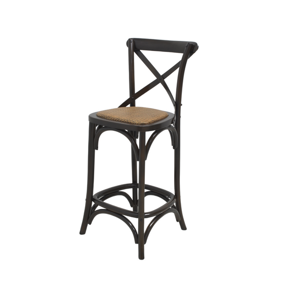 BARSTOOL CROSSBACK DARK WOOD MQZ-209