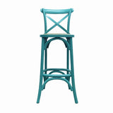 BARSTOOL CROSSBACK TURQUOISE MQZ-209