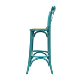 BARSTOOL CROSSBACK TURQUOISE MQZ-209