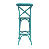 BARSTOOL CROSSBACK TURQUOISE MQZ-209