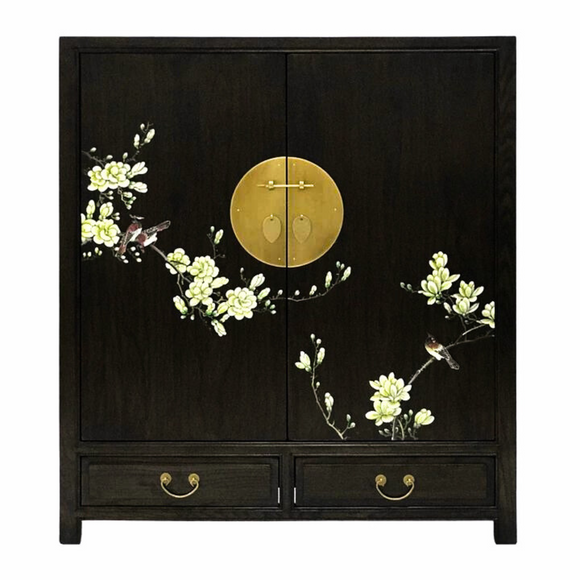 SHOE CABINET FLEUR 2DW2DR BLACK WASH MQZ-36