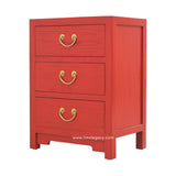 CABINET 3 DRAWER RED WASH MQZ-39