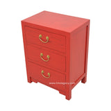 CABINET 3 DRAWER RED WASH MQZ-39