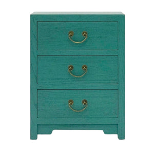 CABINET 3 DRAWER TURQUOISE WASH MQZ-39