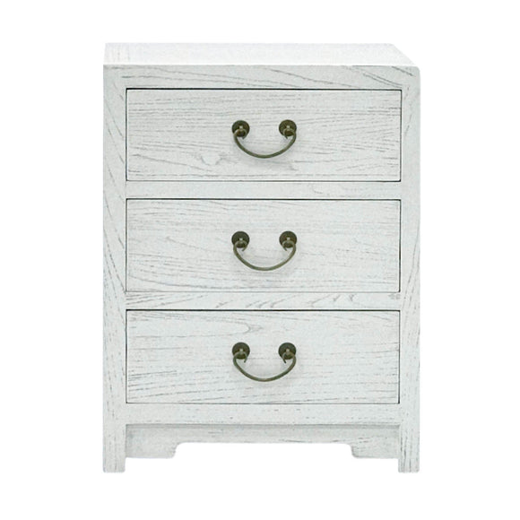 CABINET 3 DRAWER WHITE WASH MQZ-39