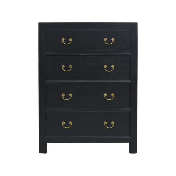 CABINET DRAWER 4DW BLACK WASH MQZ-30