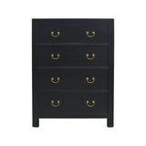 CABINET DRAWER 4DW BLACK WASH MQZ-30