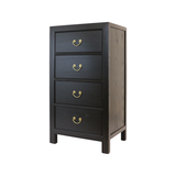 CABINET DRAWER NARROW 4DW BLACK WASH MQZ-44