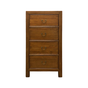 CABINET DRAWER NARROW 4DW LIGHT WOOD MQZ-44