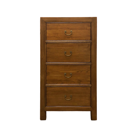 CABINET DRAWER NARROW 4DW LIGHT WOOD MQZ-44