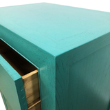 CABINET DRAWER NARROW 4DW TURQUOISE WASH MQZ-44