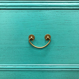 CABINET DRAWER NARROW 4DW TURQUOISE WASH MQZ-44