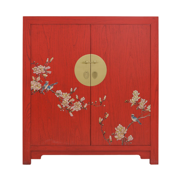 SHOE CABINET FLEUR 2 DOORS RED WASH MQZ-13