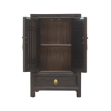 CABINET LATTICE 1DW2DR DARK WOOD MQZ-26