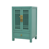 CABINET LATTICE 1DW2DR TURQUOISE WASH MQZ-26
