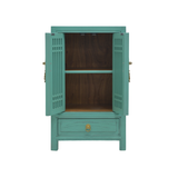 CABINET LATTICE 1DW2DR TURQUOISE WASH MQZ-26