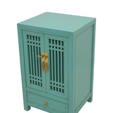 CABINET LATTICE 1DW2DR TURQUOISE WASH MQZ-26