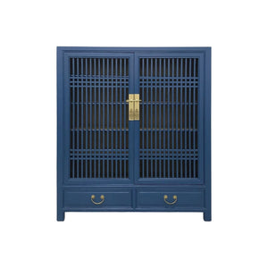 CABINET LATTICE 2DW2DR BLUE WASH MQZ-35