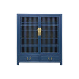 CABINET LATTICE 2DW2DR BLUE WASH MQZ-35