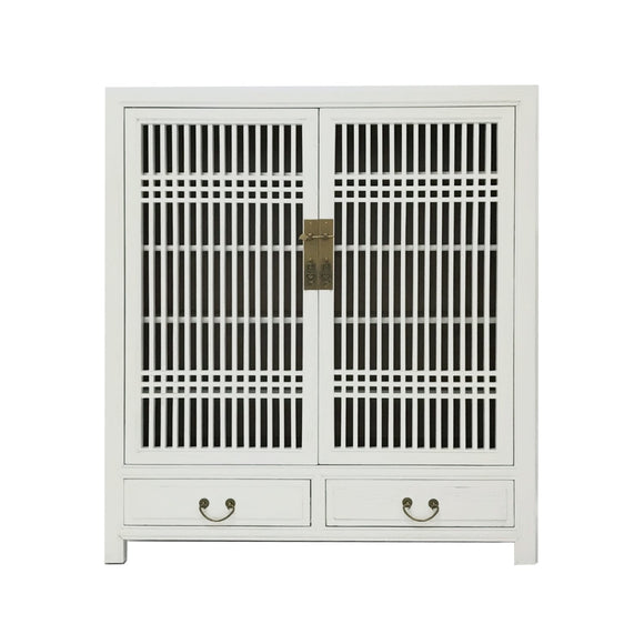 CABINET LATTICE 2DW2DR WHITE WASH MQZ-35