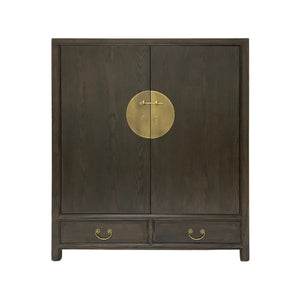 CABINET ORIENT 2DW2DR DARK WOOD MQZ-36