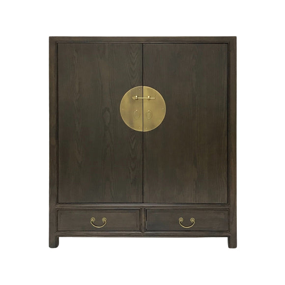 CABINET ORIENT 2DW2DR DARK WOOD MQZ-36