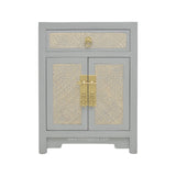 CABINET RATTAN 1DW2DR GREY WASH MQZ-302