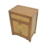 CABINET RATTAN 1DW2DR LIGHT WOOD MQZ-302