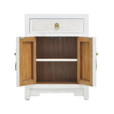 CABINET RATTAN 1DW2DR WHITE WASH MQZ-302