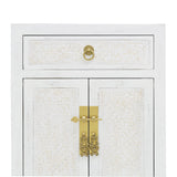CABINET RATTAN 1DW2DR WHITE WASH MQZ-302