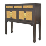 CONSOLE RATTAN 3DW4DR DARK WOOD MQZ-301