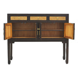 CONSOLE RATTAN 3DW4DR DARK WOOD MQZ-301