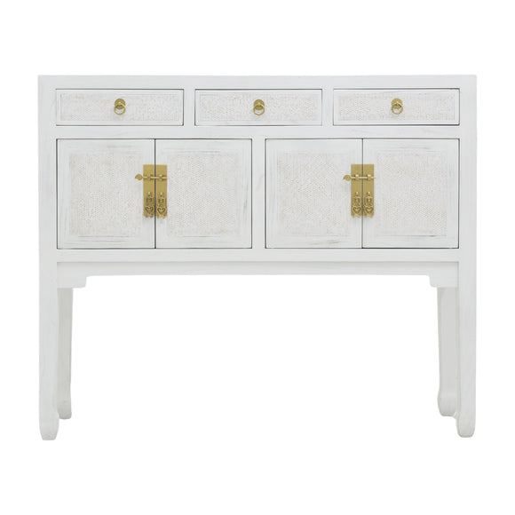 CONSOLE RATTAN 3DW4DR WHITE WASH MQZ-301