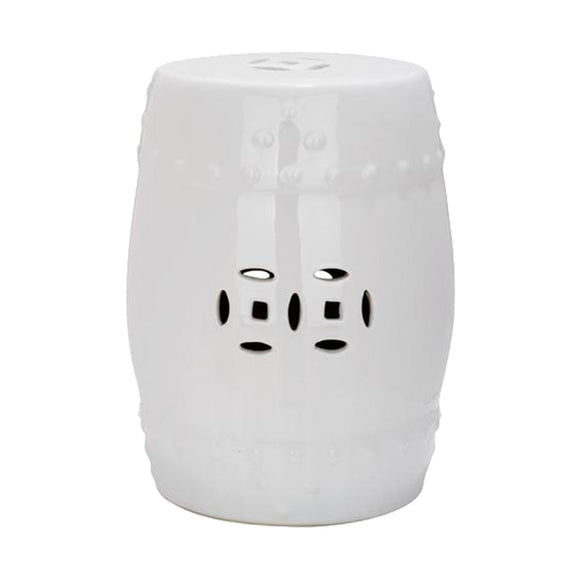 DRUM STOOL PLAIN WHITE