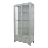 GLASS CABINET 2DW2DR GREY WASH MQZ-16