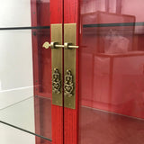 GLASS CABINET 2DW2DR RED WASH MQZ-16