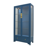 GLASS CABINET 2DW2DR W/ LIGHTING BLUE WASH MQZ-16