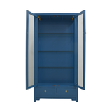 GLASS CABINET 2DW2DR W/ LIGHTING BLUE WASH MQZ-16