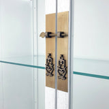GLASS CABINET 2DW2DR WHITE WASH MQZ-16