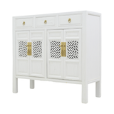 KITCHEN CABINET MEDIUM CARVED 3DW4DR WHITE WASH MQZ-58