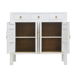 KITCHEN CABINET MEDIUM CARVED 3DW4DR WHITE WASH MQZ-58